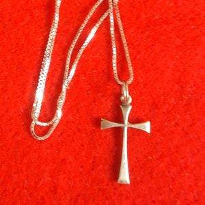 Sterling Cross With Chain